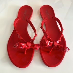 Valentino Garavani jelly PVC sandal with signature pyramid Rockstuds